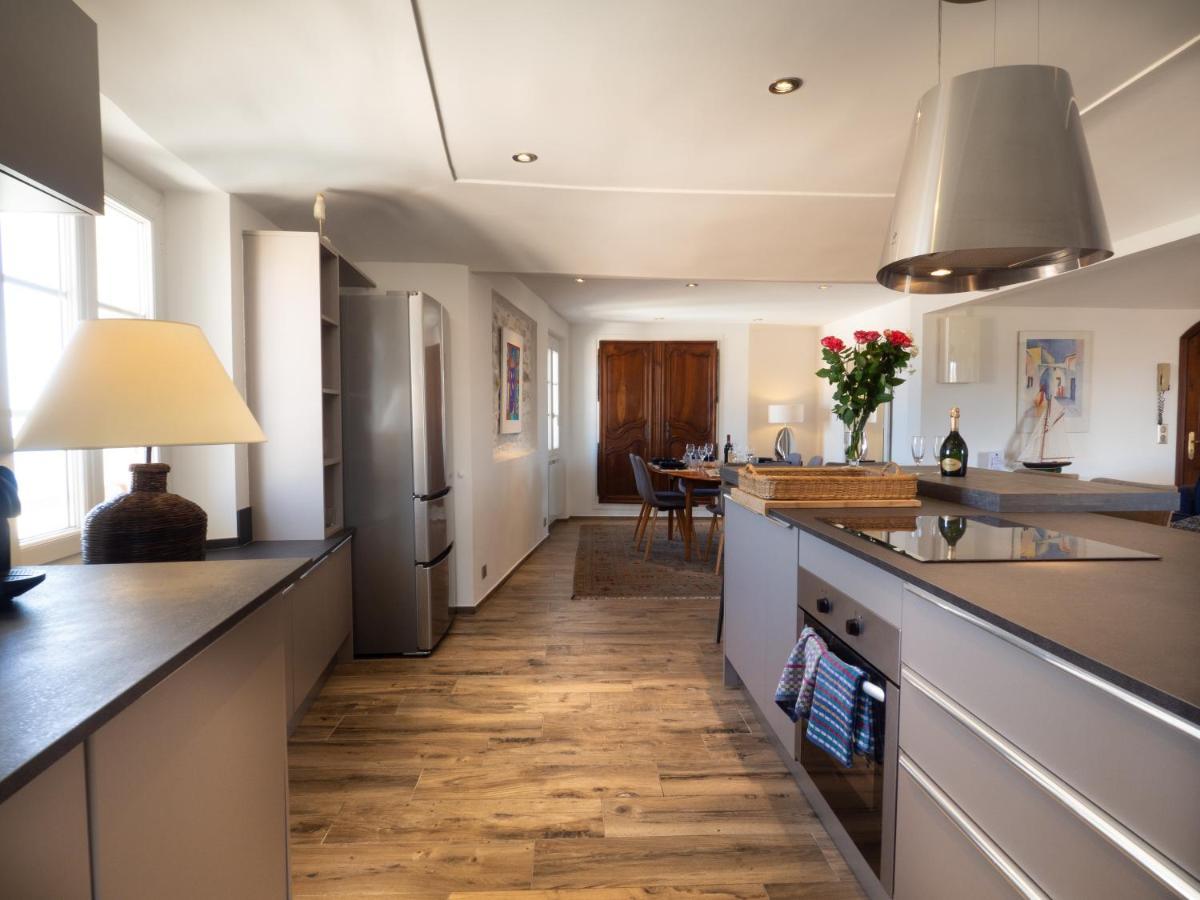 Charmant Appartement Spacieux Pour 6P Vue Mer Vieil Antibes Bagian luar foto